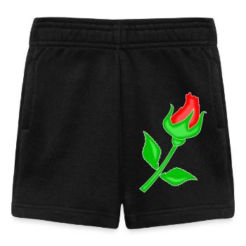 Rose rot - Baby Shorts - Schwarz - Vorne