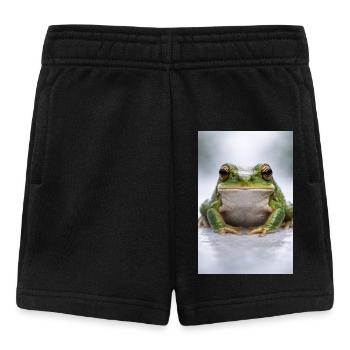 Green frog in focus - Baby Shorts - black - Front