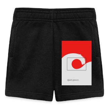 Quiet Power Japan Poster Minimal Welle Sonne - Baby Shorts - Schwarz - Vorne