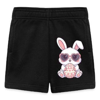 Herzhasen Osterei Charm - Baby Shorts - Schwarz - Vorne