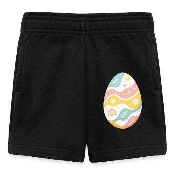 Motif pastel d’œufs de Pâques - Short Bébé - noir - Devant