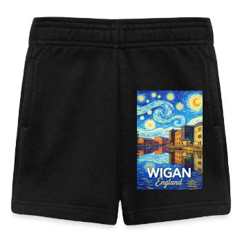 Wigan England Hafen Sternennacht Stil - Baby Shorts - Schwarz - Vorne