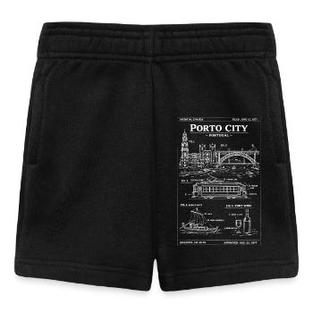 Porto city of Portugal blueprint design - Baby Shorts - black - Front