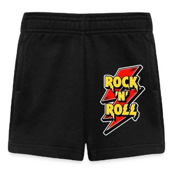 Rock 'N' Roll Lightning Bolt Logo - Baby Shorts - black - Front