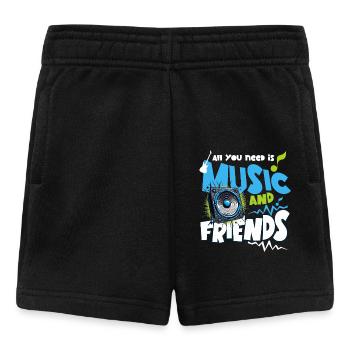All You Need Is Music And Friends Cool Beat Lovers - Baby Shorts - black - Front