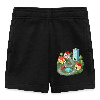 Auto Spielmatte - Vatertag mit Autos - Baby Shorts - Schwarz - Vorne