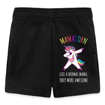 Mamacorn II - Awesome Mama Unicorn - Baby Shorts - black - Front