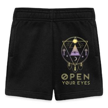 Open Your Eyes Allsehende Eye Cadeau Boho - Short Bébé - noir - Devant