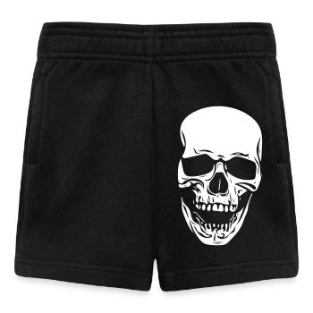 Crâne vectoriel souriant vintage - Short Bébé - noir - Devant