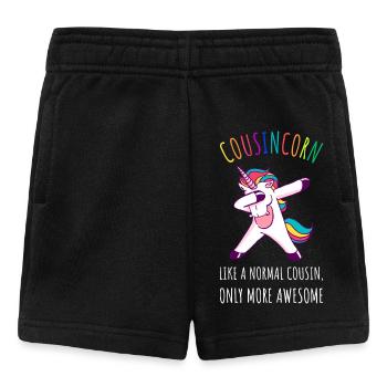 Cousincorn II - Awesome Cousin Einhorn - Baby Shorts - Schwarz - Vorne