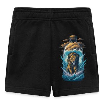 Löwe Flasche - Baby Shorts - Schwarz - Vorne