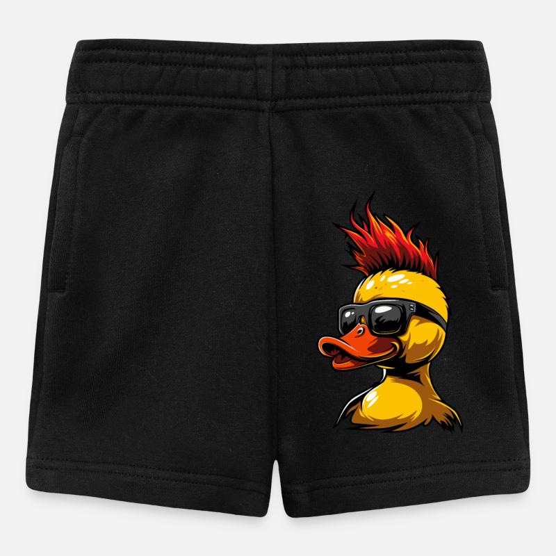 Canard en caoutchouc Punk - Short Bébé - noir