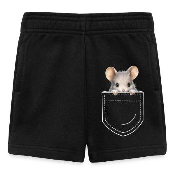Maus Mäuse - Baby Shorts - Schwarz - Vorne