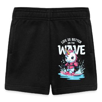 Wakeboard Einhorn - Baby Shorts - Schwarz - Vorne