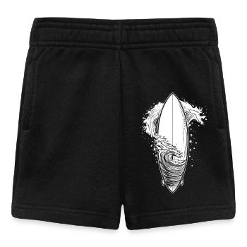 Surfboard Sketch - Baby Shorts - black - Front