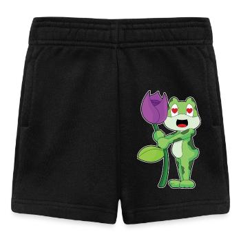 Frosch Blume - Baby Shorts - Schwarz - Vorne