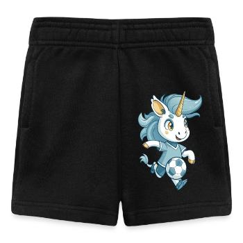 Un mignon joueur de football licorne pour les fans de football - Short Bébé - noir - Devant