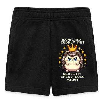 Stacheliger Bosskampf | lustiger Igel Spruch - Baby Shorts - Schwarz - Vorne