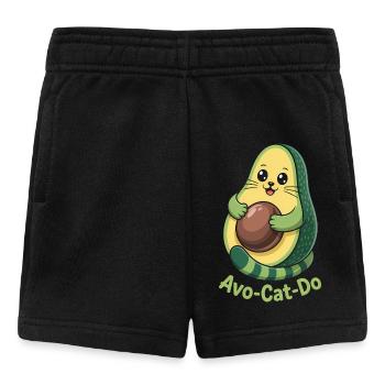 Avo-Cat-Do - Funny Cat Avocado T-Shirt - Baby Shorts - black - Front