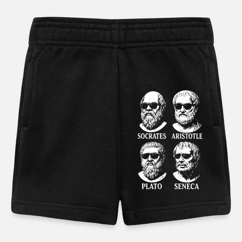 Quatuor de philosophes grecs aux lunettes de soleil - Short Bébé - noir