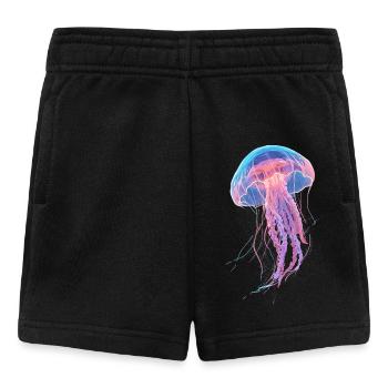 Rainbow Neon Jellyfish - Baby Shorts - black - Front