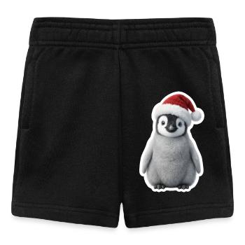 Little penguin in winter magic - Baby Shorts - black - Front