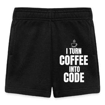 Je transforme le café en code - Short Bébé - noir - Devant