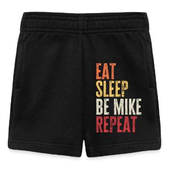 Manger Dormir Être Mike Répète Nom Rétro - Short Bébé - noir - Devant