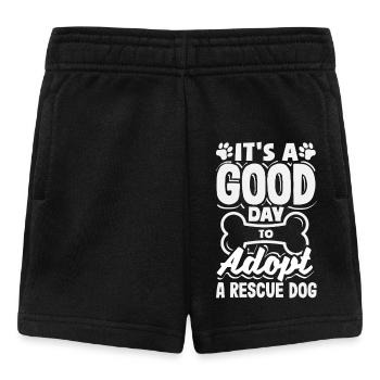 Une bonne journée pour adopter un chien de refuge - Short Bébé - noir - Devant