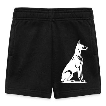 Treuer Dobermann Wachhund Silhouette - Baby Shorts - Schwarz - Vorne