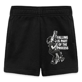 Bouldern Frau: Falling Is Part of the Process - Baby Shorts - Schwarz - Vorne