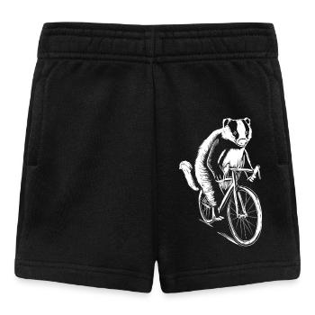 Erdmännchen-Radfahrer-Skizzen-Tee - Baby Shorts - Schwarz - Vorne