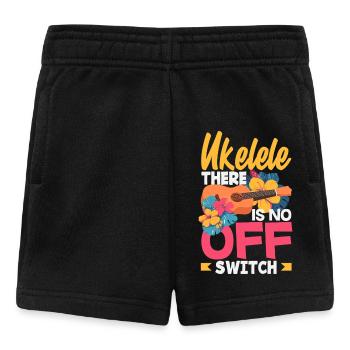 Ukulele There Is No Off Switch Hawaii Musiker - Baby Shorts - Schwarz - Vorne