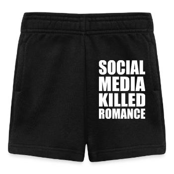 social media killed romance - Short Bébé - noir - Devant