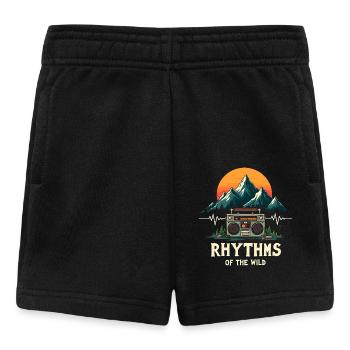 Camping-Herzschlag - Witzige Sprüche - Baby Shorts - Schwarz - Vorne