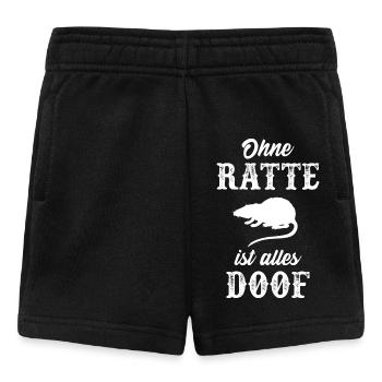 Ratte Geschenk lustig Ohne Ratte ist alles doof - Baby Shorts - Schwarz - Vorne