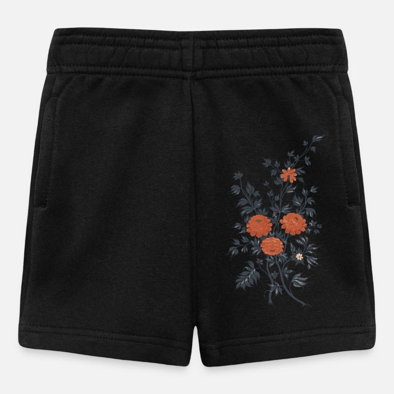 Les fleurs de Lars et Sigrin - Short Bébé - noir