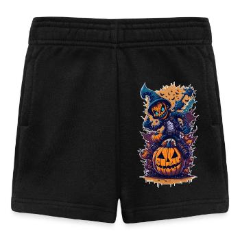 Halloween Kürbis Monster - Baby Shorts - Schwarz - Vorne