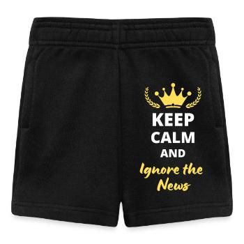 Keep Calm and Ignore the News - Baby Shorts - black - Front