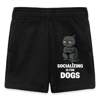 La socialisation est pour les chiens – Humeur de chat antisociale - Short Bébé - noir - Devant