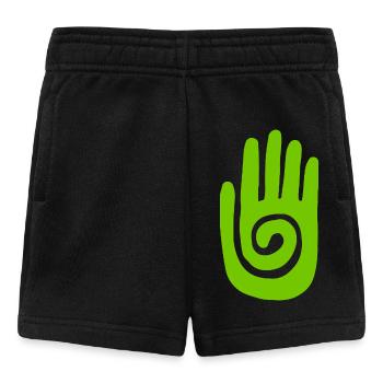 Chaman - Main de Guérison & Symbole de Protection - Vert - Short Bébé - noir - Devant