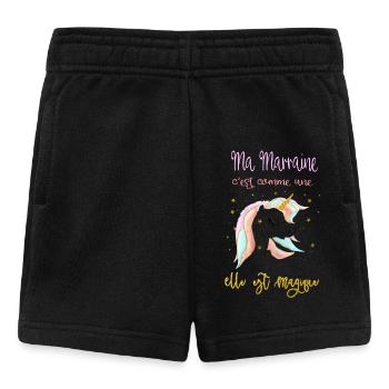meine Patin ist wie ein Einhorn - Baby Shorts - Schwarz - Vorne