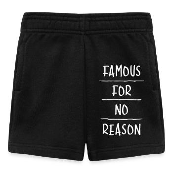Famous for No Reason (dark) - Baby Shorts - black - Front