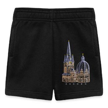 Aachener Dom, Handgezeichnet - Baby Shorts - Schwarz - Vorne