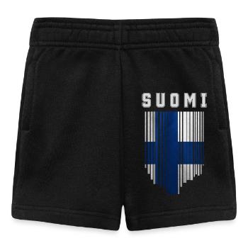 Flag of Finland, Finnish pride - Baby Shorts - black - Front