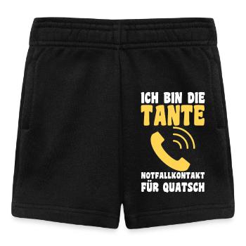 Familienmotiv Tante - Baby Shorts - Schwarz - Vorne