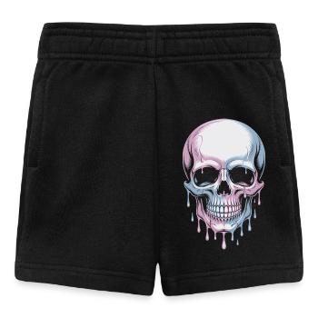 Kawaii Pastel Goth Totenschädel - Baby Shorts - Schwarz - Vorne