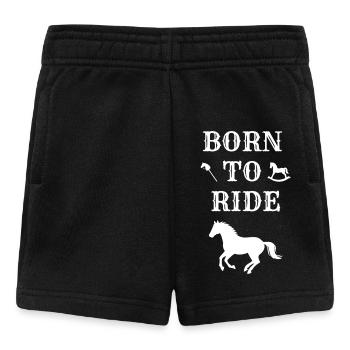 BORN TO RIDE (cheval) - Short Bébé - noir - Devant