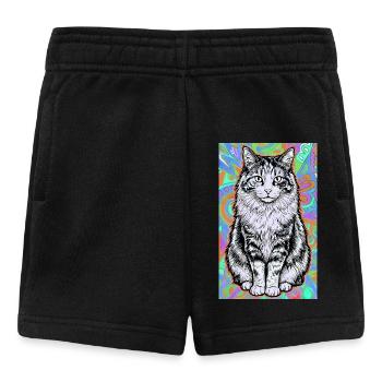 Katze - Baby Shorts - Schwarz - Vorne