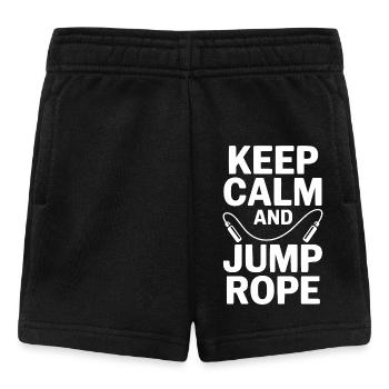 Keep Calm and Jump Rope - Baby Shorts - black - Front